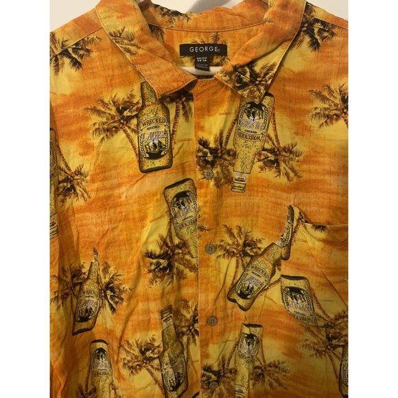 Wrecked Premium‎ Lager Print Men’s Sz 3XL George Hawaiian Shirt - Picture 4 of 7